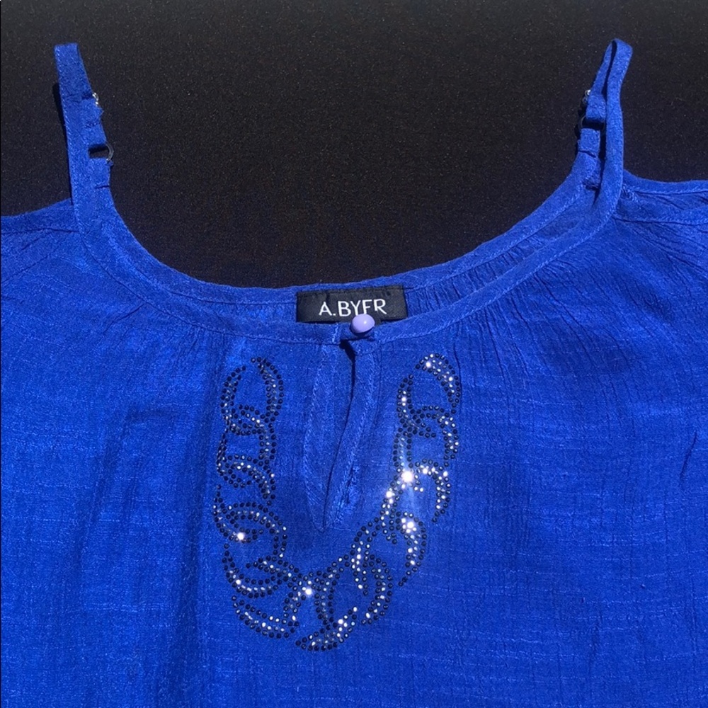 Flowy open shoulder blouse